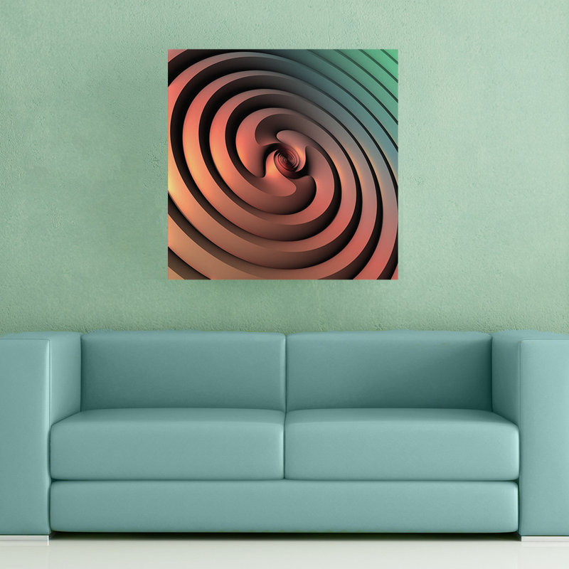Wall Tattoo Wall Sticker Clock Retro Spiral Wall Sticker Living Room Hallway