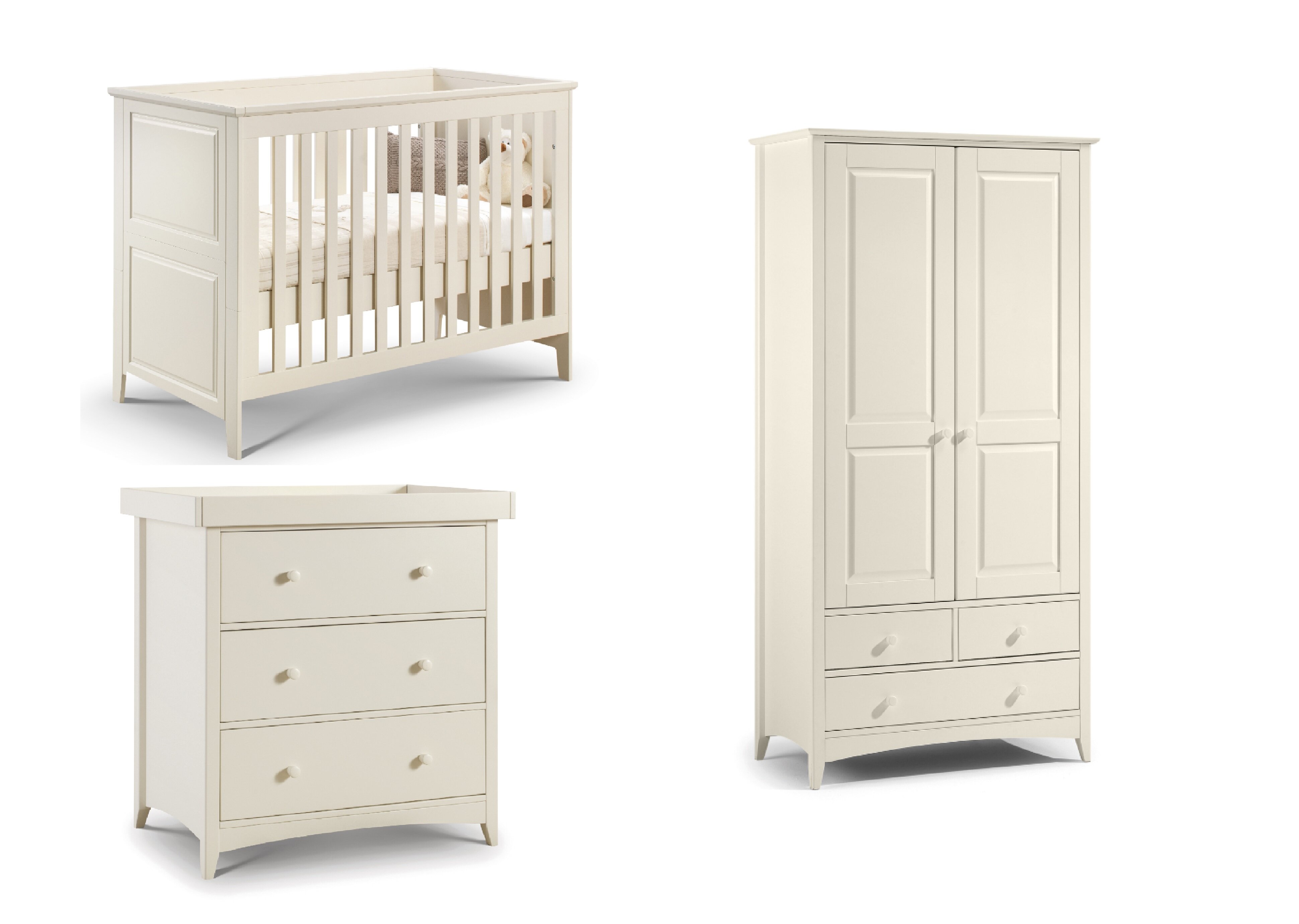 changing table and wardrobe set