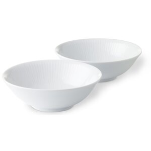 White Fluted Cereal Bowl (Set of 2)