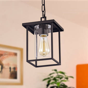 Bloomsbury Market Mckew Bronze 1 Bulb 17 13 H Outdoor Hanging Lantern Wayfair