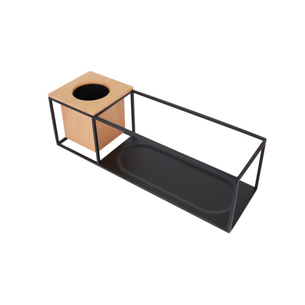 6 In Deep X 24 In Wide Big Hook Floating Glass Wall Shelf