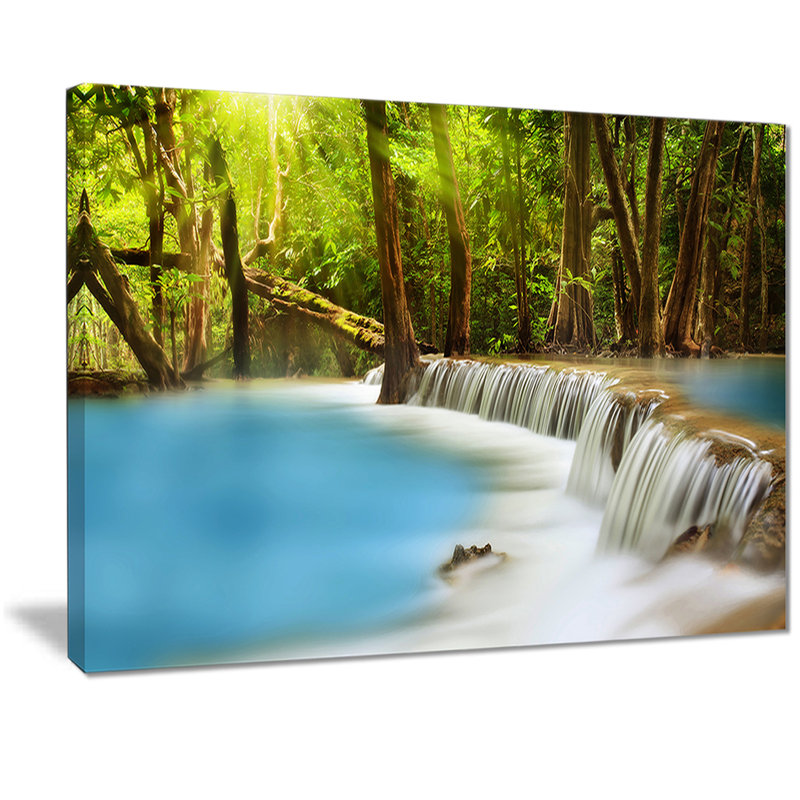 East Urban Home View Of Huai Mae Kamin Waterfall Photographic Print On Canvas Wayfair