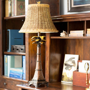 vintage palm tree table lamp