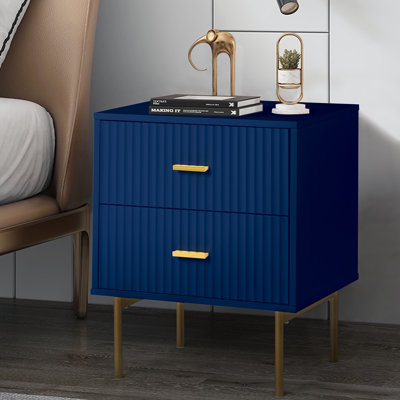 Alexandera 25.2'' H Modern Nightstand with Two Drawers