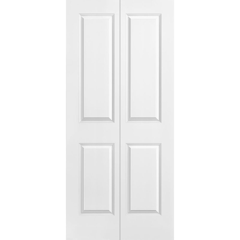 Paneled Manufactured Wood Primed 2-Panel Square Top Interior Bi-Fold Door Size: 36" x 80"