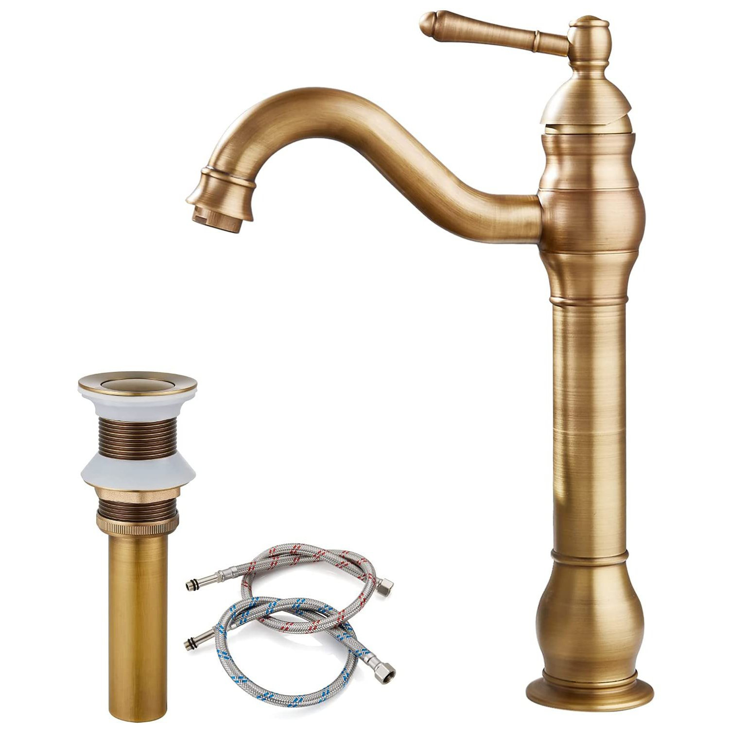 gotonovo Vessel Sink Bathroom Faucet with Drain Assembly & Reviews