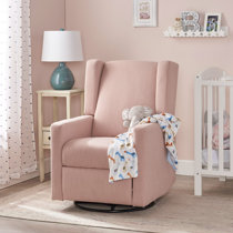 pink swivel recliner chair