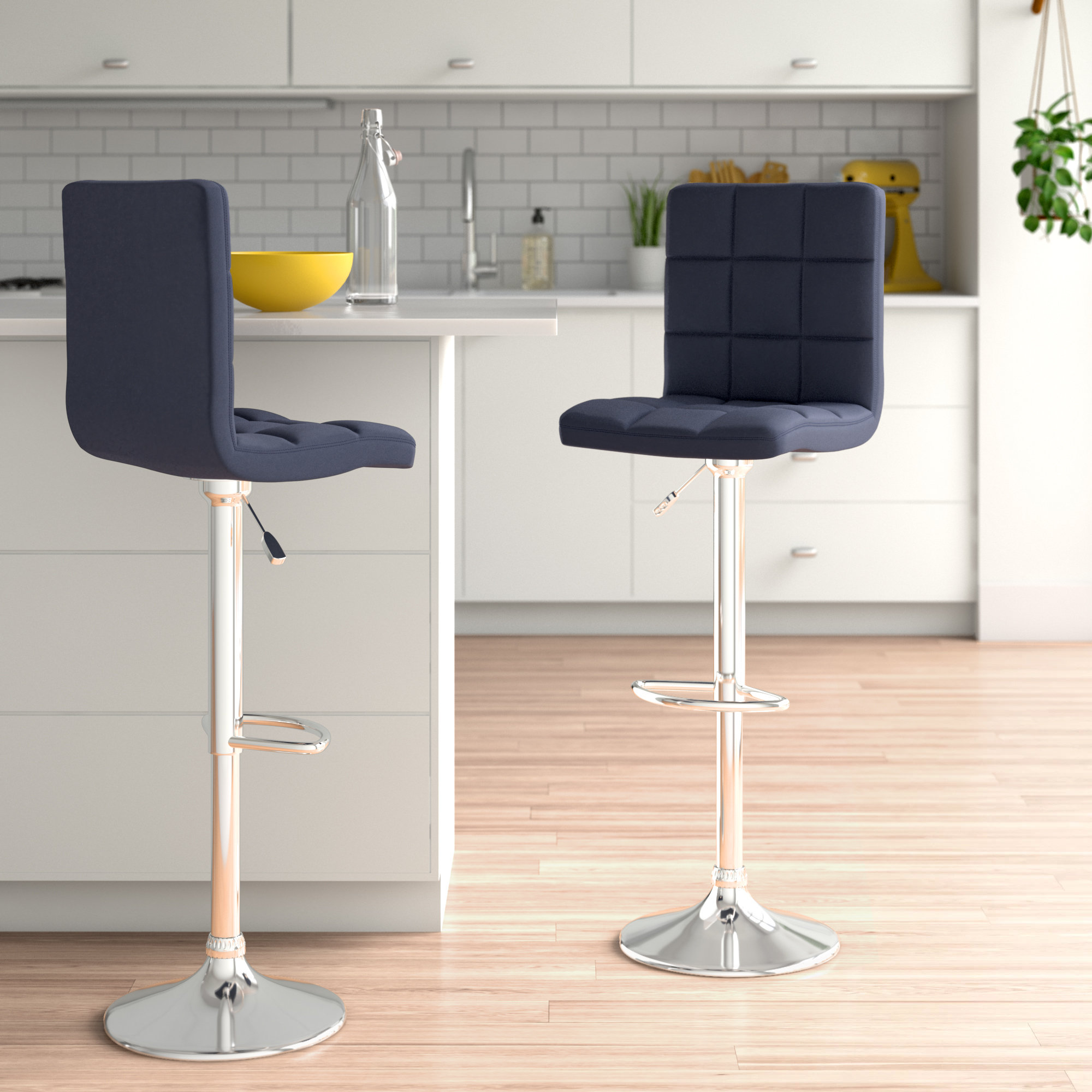 Zipcode Design Abou Adjustable Height Swivel Bar Stool Reviews Wayfair