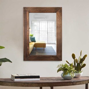 Three Minimalistic Round Mirrors Wooden effect Home Decor Wall Decor