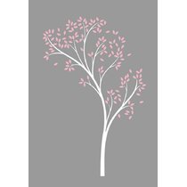LittleLion Studio Spring Tree Monochromatic Wall Decal,Light Pink