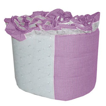 Gingham/Eyelet Patchwork Crib Bumper