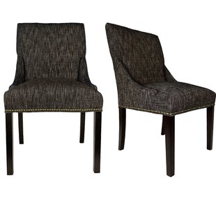 Leopoulos Upholstered Wingback Arm Chair In Espresso (Set Of 2) By Winston Porter