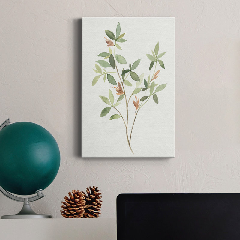 Single Sprig I - Wrapped Canvas Print
