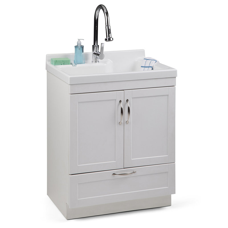 Darby Home Co Bott 28 Freestanding Laundry Sink With Faucet Wayfair