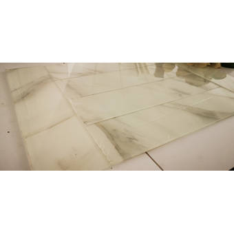 Abolos Nature Carrara White 7 X 7 Glass Field Tile Wayfair