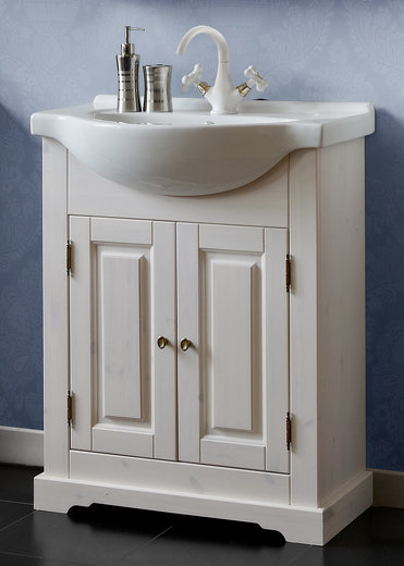 Belfry Bathroom Solid Pine 650mm Free Standing Single Bathroom Solid Pine 650mm