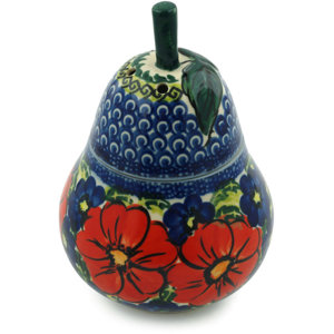 Polish Pottery Star Pear Shaped Storage Jar