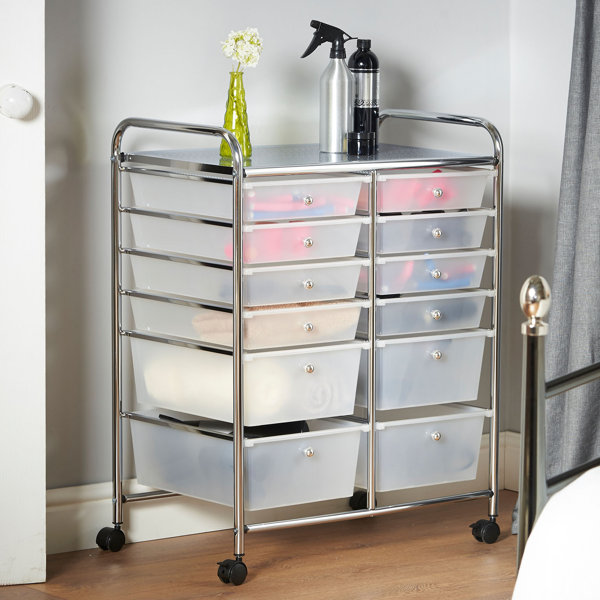 12 Drawer Rolling Cart Organizer Studio Storage Home Office Art