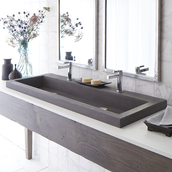 Trough Sink With 2 Faucets Wayfair