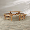 octagon wooden garden dining table