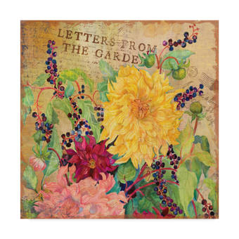Trademark Art Letters From The Garden Acrylic Painting Print On