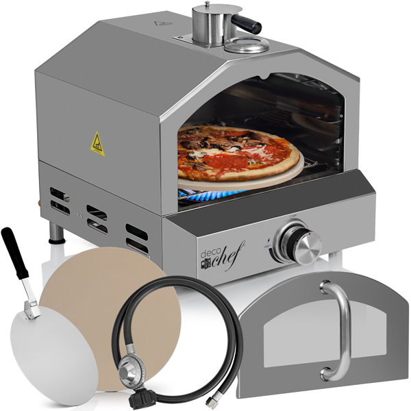 2000W Stainless 12-14Inch Pizza Bread Snack Ovens Baking Machine W/ Timer Home