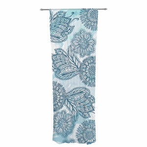 Julia Grifol Garden Nature / Floral Sheer Rod Pocket Curtain Panels Panels (Set of 2)