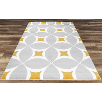 Charlton Home Ansel Blue Yellow Area Rug Reviews Wayfair