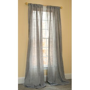 Essex Solid Sheer Rod pocket Single Curtain Panel