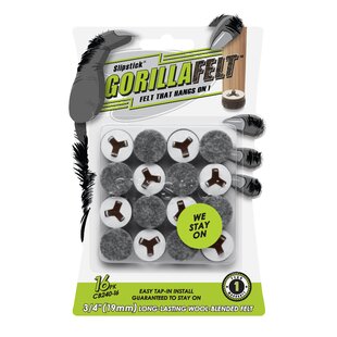 Details about   Super Sliders 4-Pack 1-1/4-in Brown Round Felt Pad 