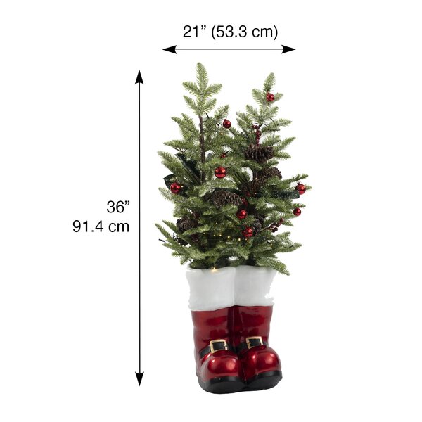 36'' Lighted Artificial Pine Christmas Tree