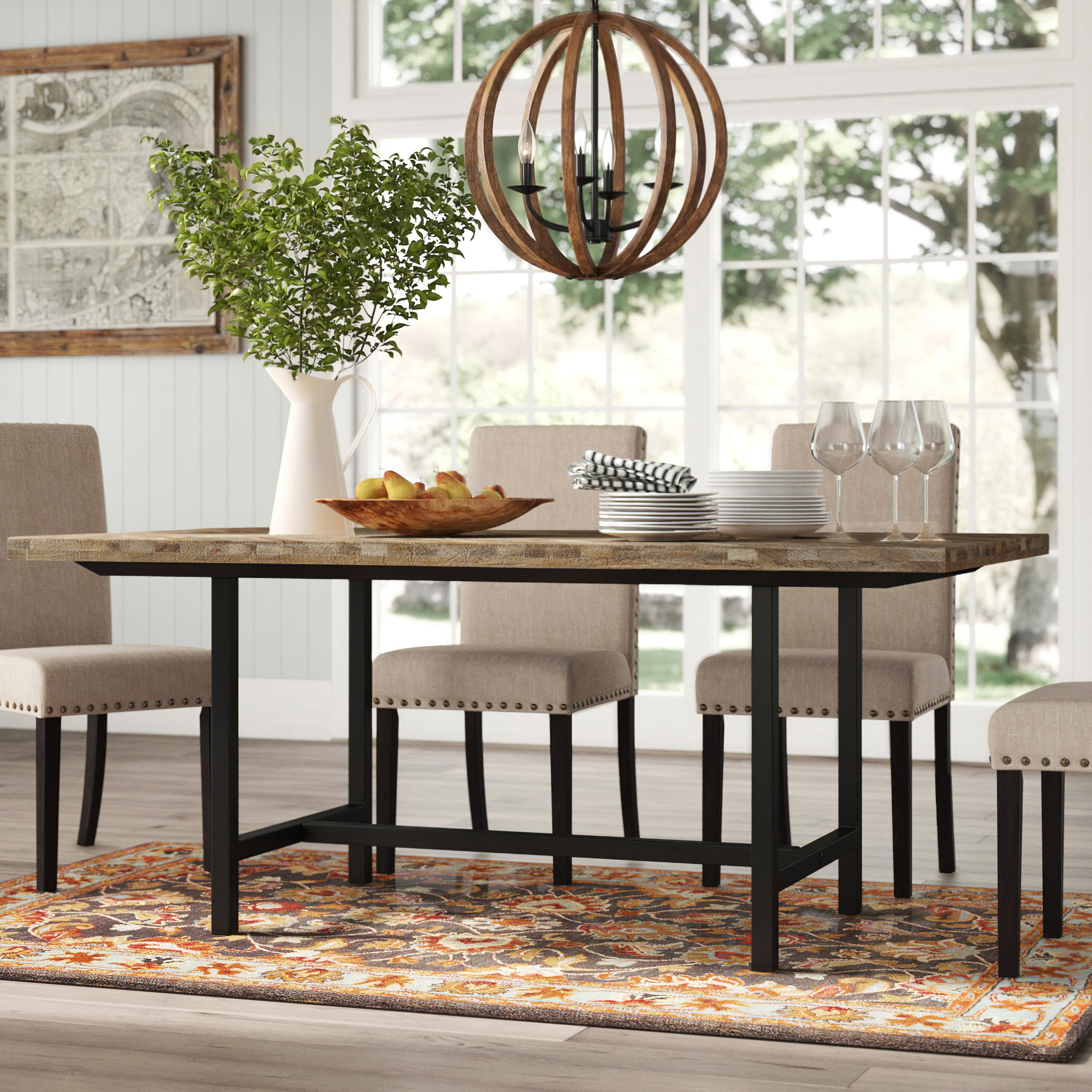 Union Rustic Dayna 395 Trestle Dining Table Reviews Wayfair