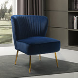 Erasmus 26" Wide Tufted Velvet Side Chair