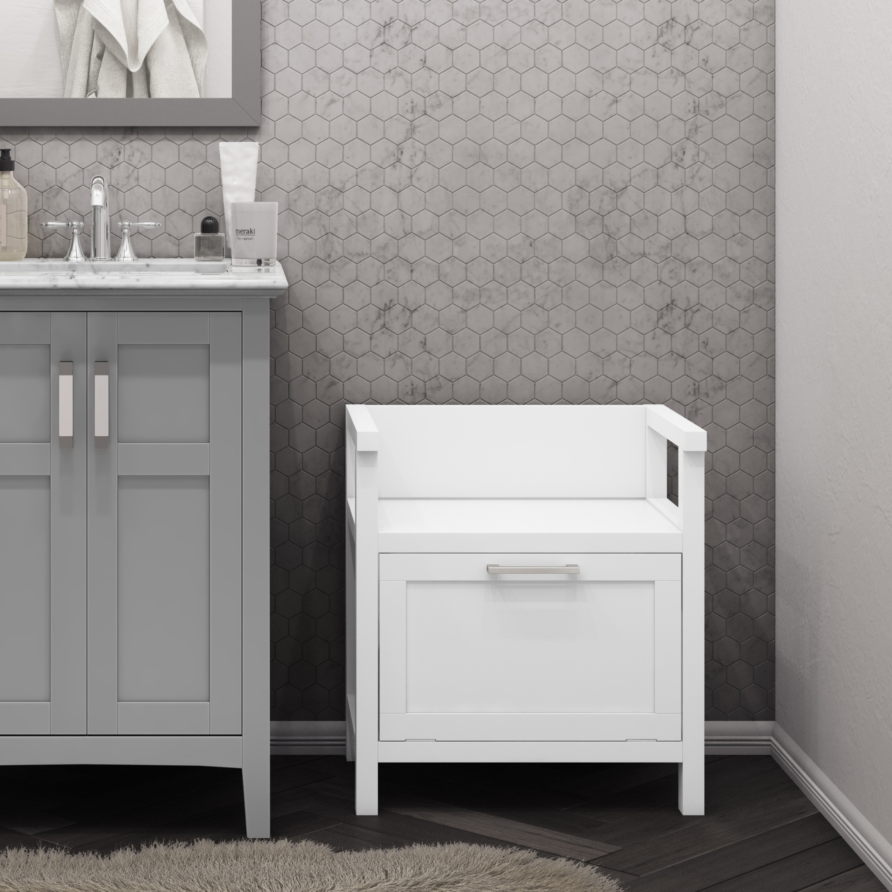 Latitude Run® Adesh Cabinet Storage Bench & Reviews | Wayfair