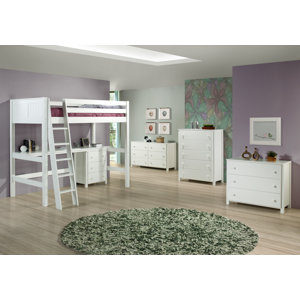 Oakwood Contemporary Twin Loft Bed Configurable Bedroom Set