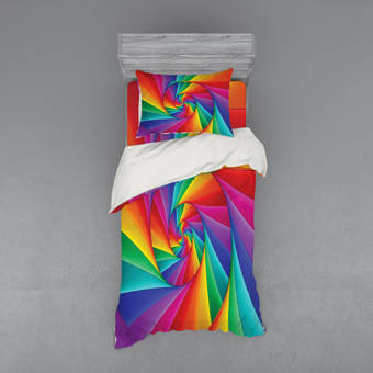 East Urban Home Ambesonne Trippy Bedding Set Abstract Art