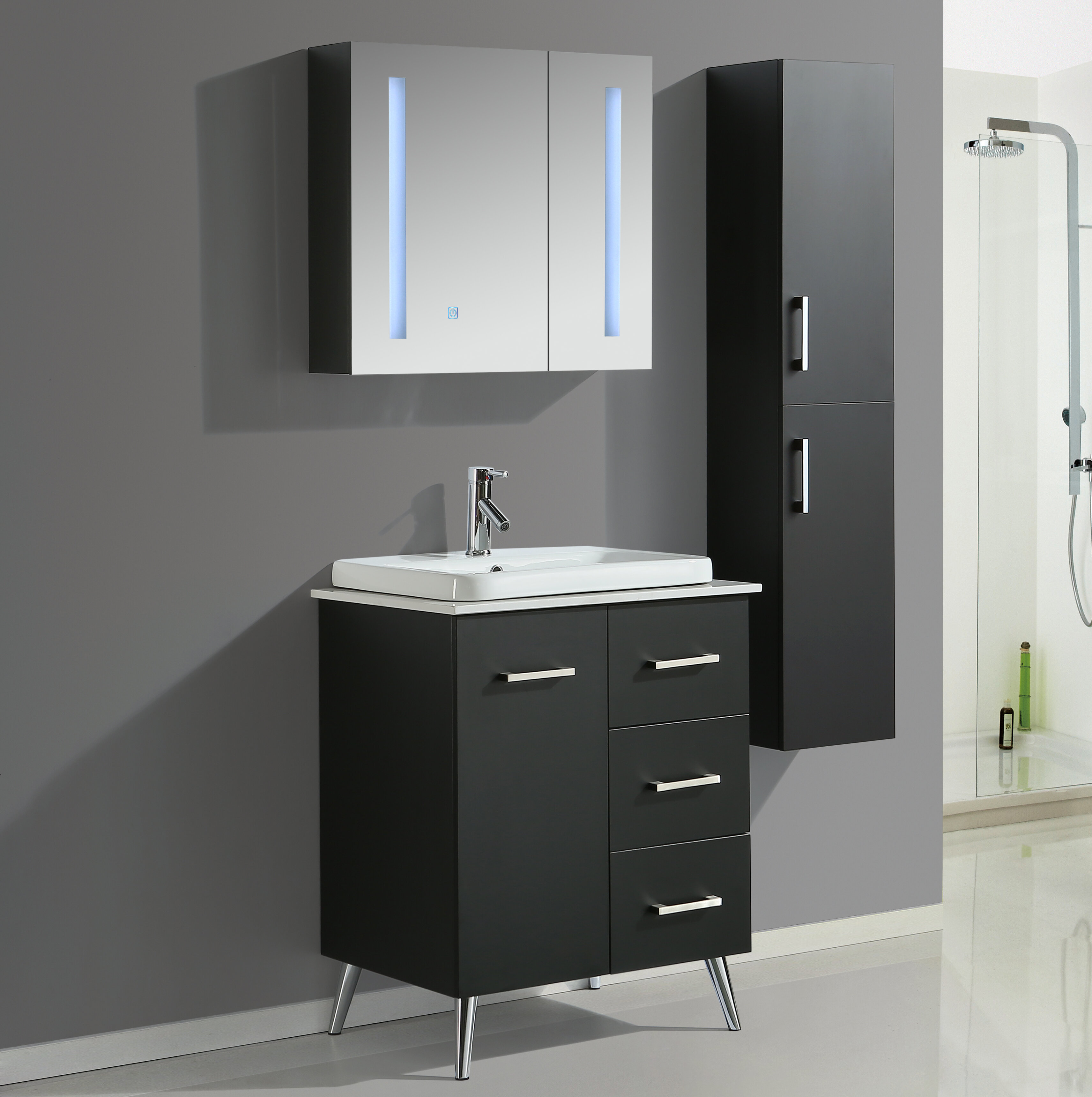 Metro Lane Anaheim 700mm Free Standing Single Vanity Unit Wayfaircouk