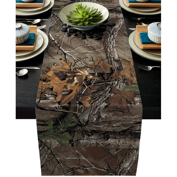 East Urban Home Lango Floral Linen Table Runner | Wayfair