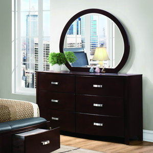 Herring 6 Drawer Dresser with Mirror b..
