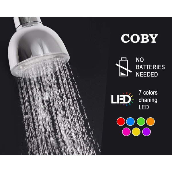 COBY LED Color Changing Full Fixed Shower Head Wayfair