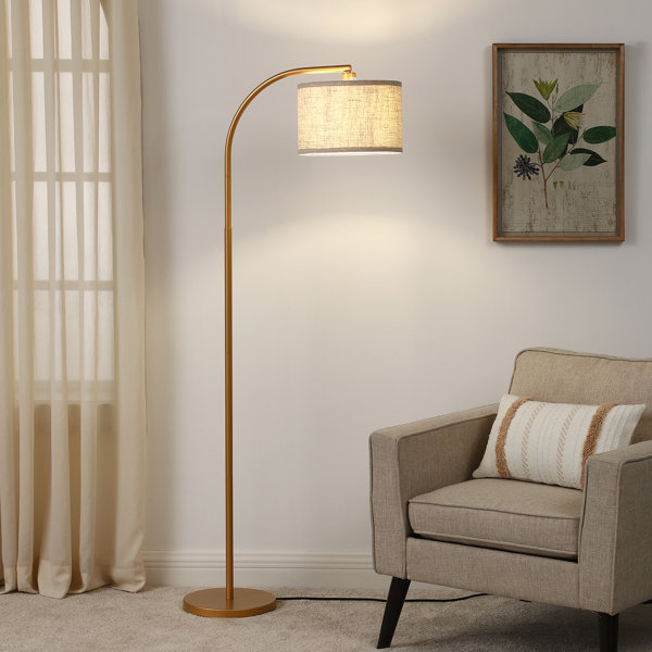 rose gold arched floor lamp