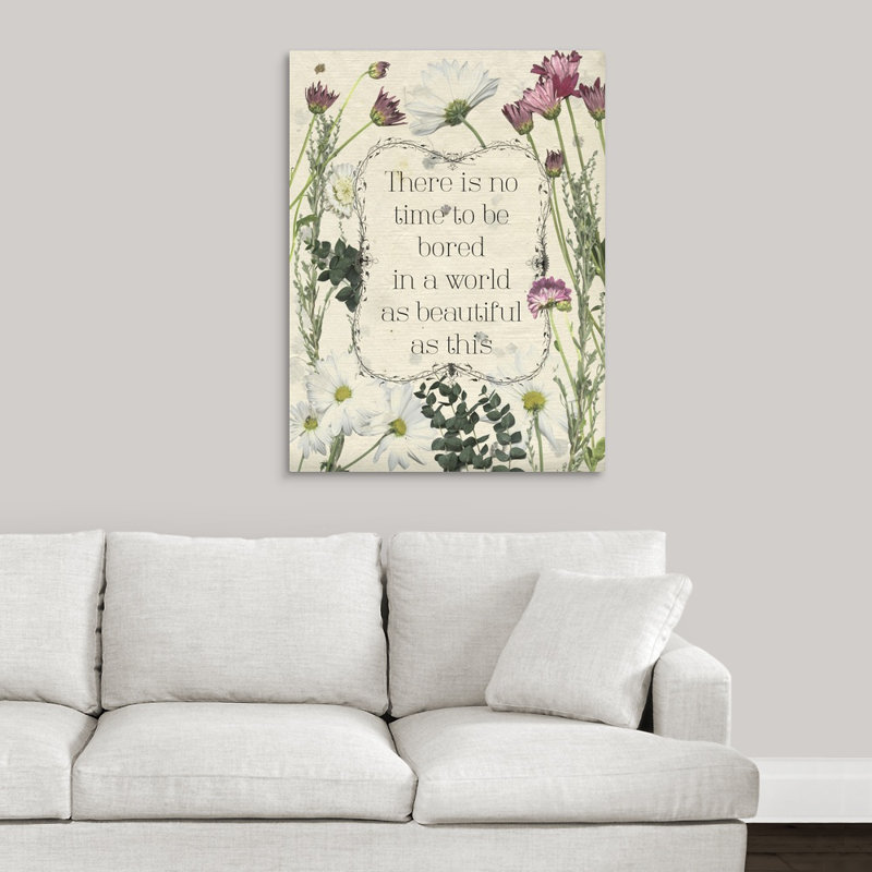 Giclee 'Pressed Floral Quote I' Graphic Art Print