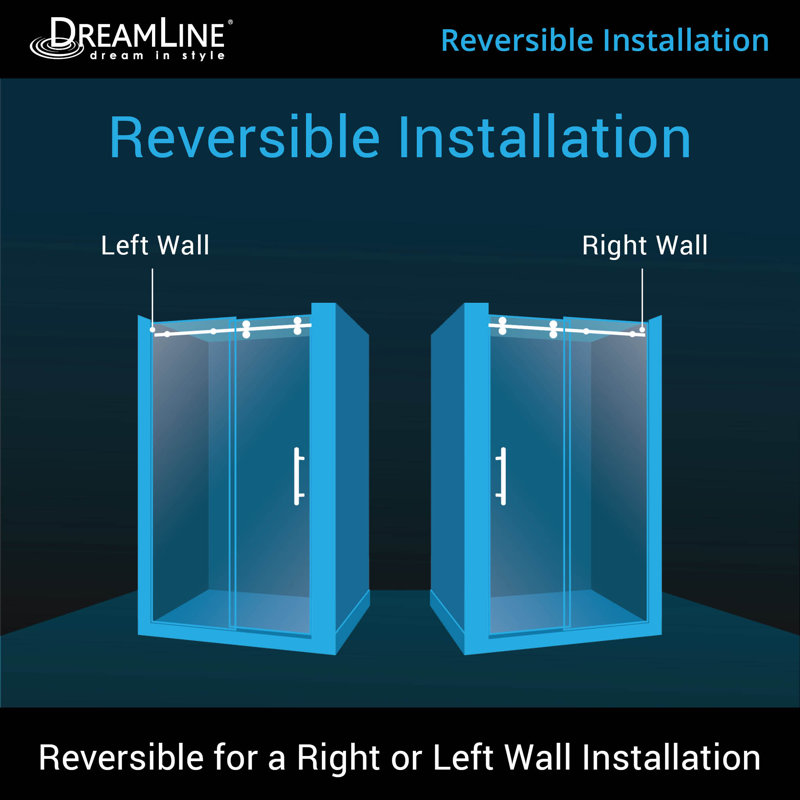 Dreamline Enigma X 60 X 79 Single Sliding Frameless Shower Door