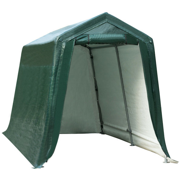 Costway Patio Carport Storage Shed Car Canopy 2 Person Tent Wayfair