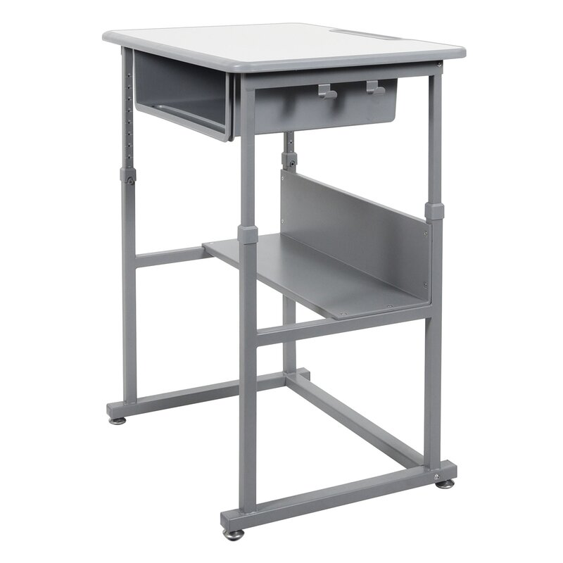 Offex Manufactured Wood Adjustable Height Student Standing ...