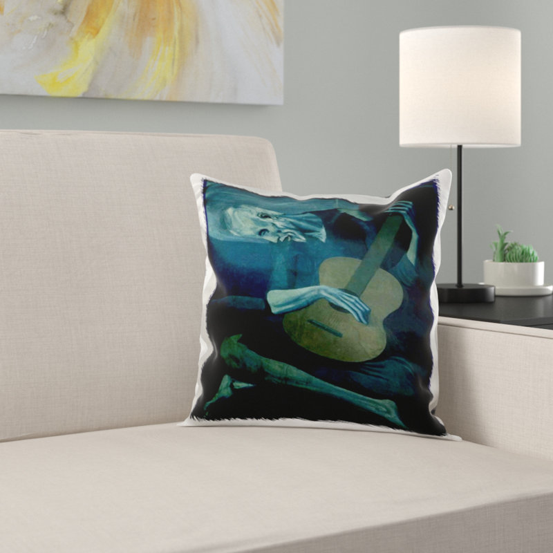 East Urban Home Picasso Painting of 1903 the Old Guitarist 16" Pillow Cover  | Wayfair