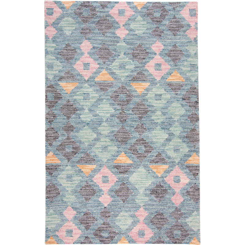 Bungalow Rose Nance Hand Tufted Wool Cotton Pink Blue Gray Area Rug Reviews Wayfair