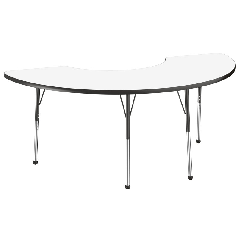 Factory Direct Partners Half Moon Dry Erase Adjustable 72 X 36