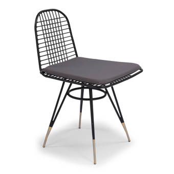 Foundstone Joe Rope Stacking Patio Dining Chair With Cushion Reviews Wayfair