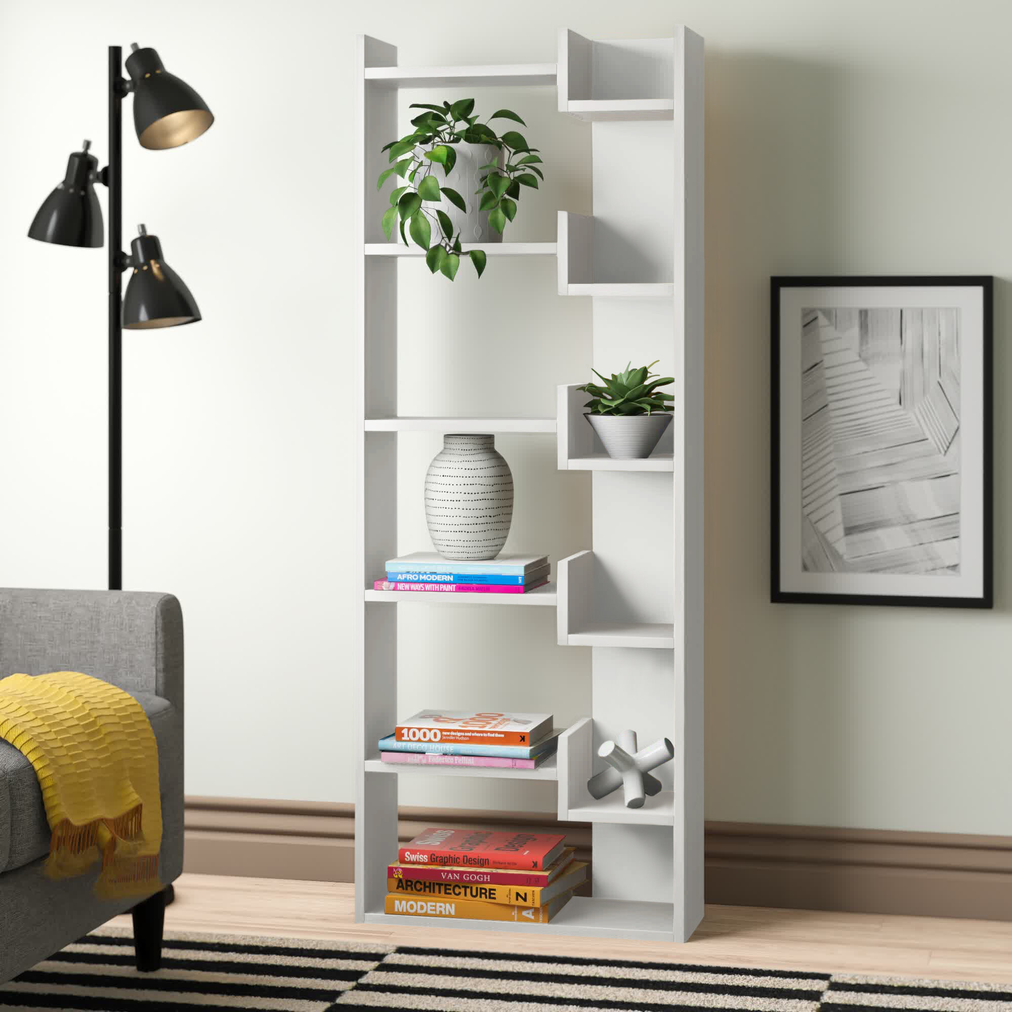 Zipcode Design Kara 162.56Cm H x 61Cm W Standard Bookcase & Reviews ...